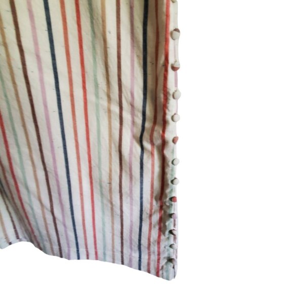 Madewell Cotton Blend Stripped Button Down the Side Skirt Size 4 - Picture 6 of 16